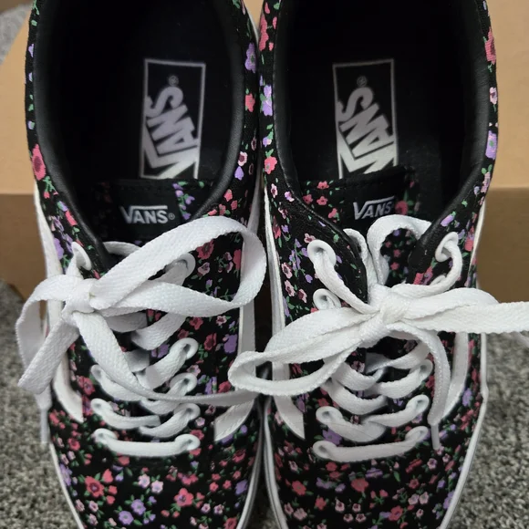 Vans Black Multicolor Floral Sneakers - Picture 6 of 7